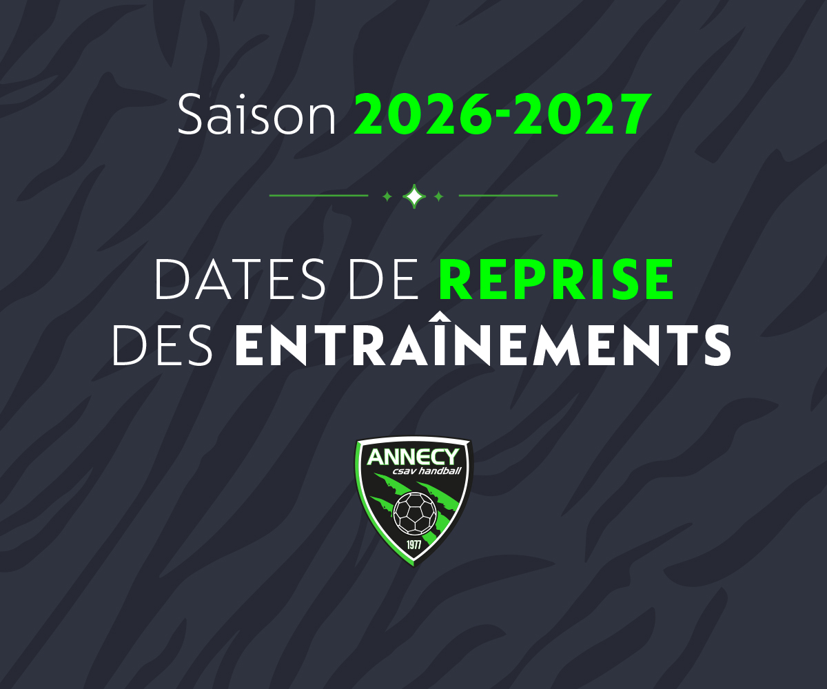 Dates de reprise des entraînements - Saison 26-27