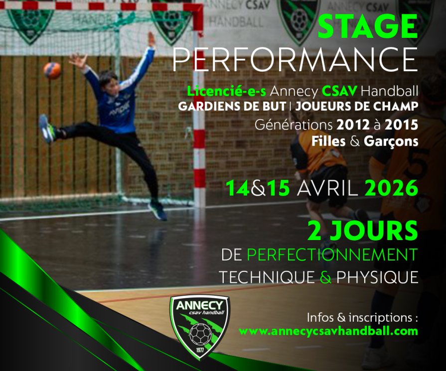 Stage Performance Gardien(ne)s de but I Pâques 2026