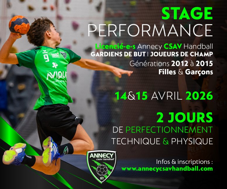 Stage Performance Masculin I Pâques 2026